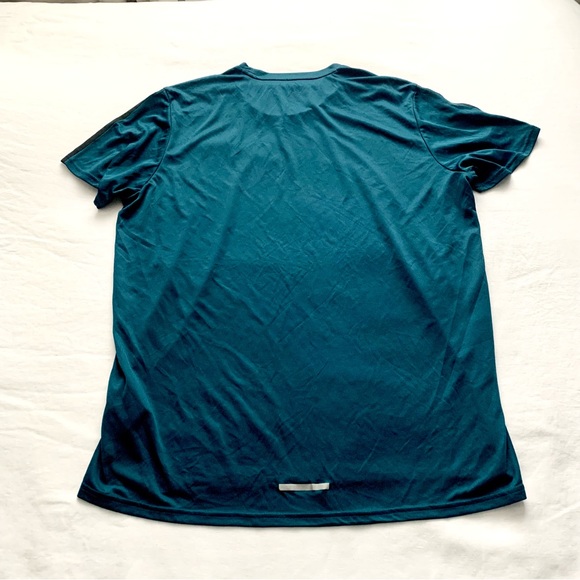 Adidas Running Tee Turquoise Blue Men Size Large - Picture 2 of 7